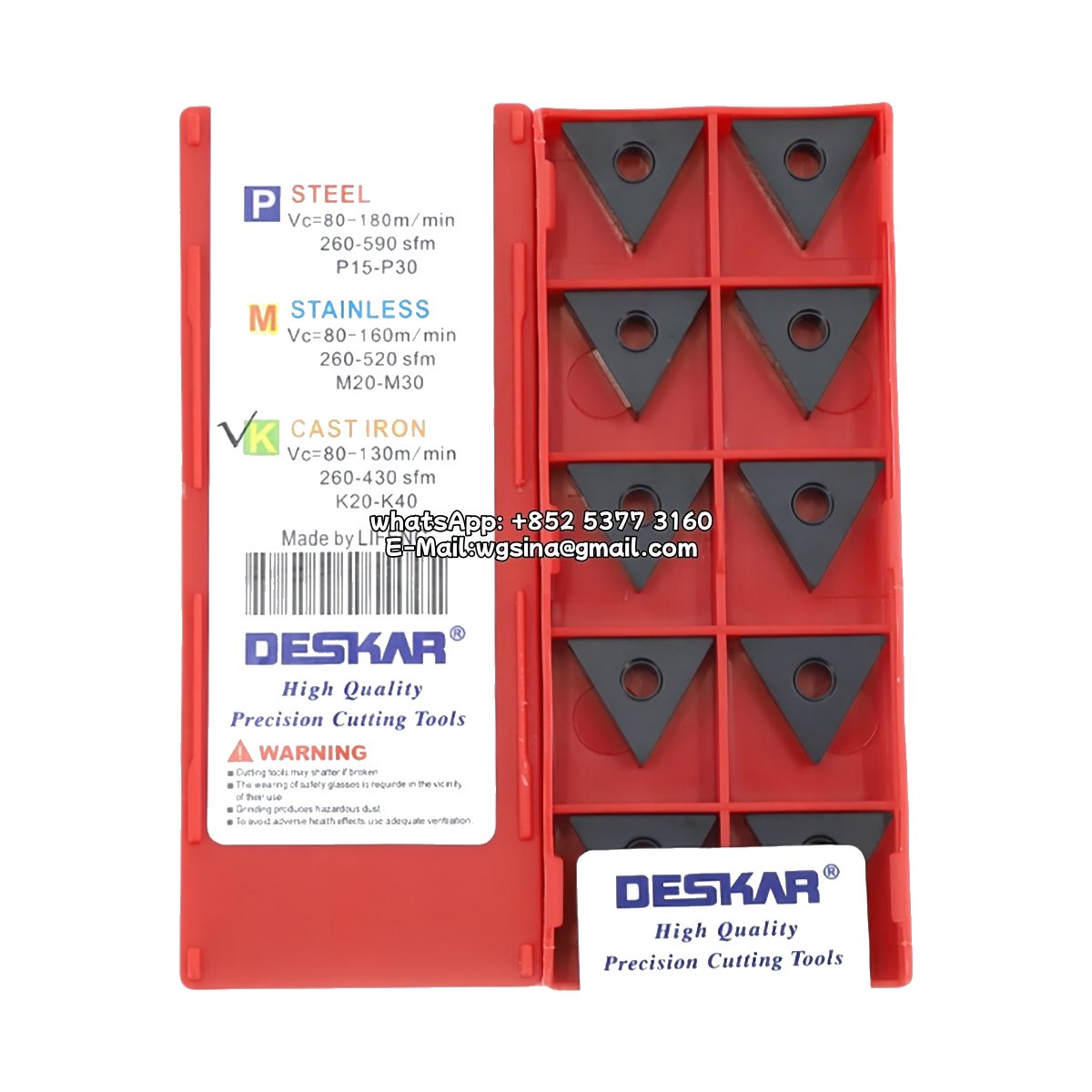 Original Deskar TNMA160412 LF3018 Carbide Insert - Triangle | Steel & More (10 PCS)