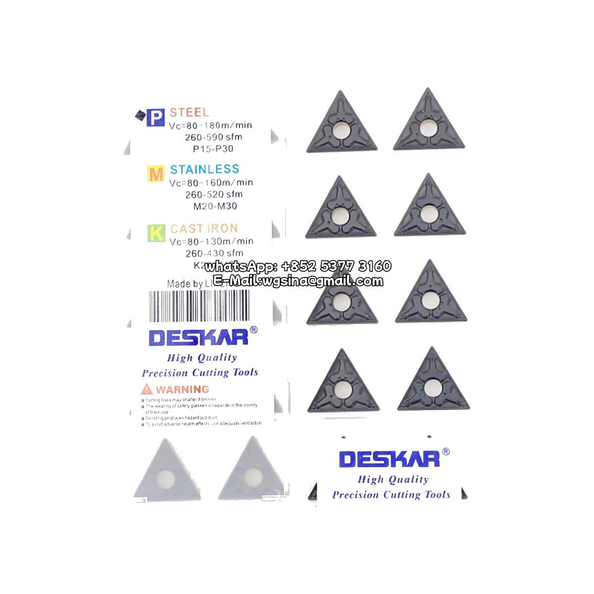 Original Deskar TNMG160404-TM LF9018 Carbide Insert - Triangle | Steel & More (10 PCS)