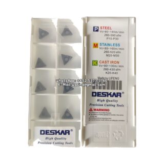 Original Deskar TPGH080202L-F Carbide Insert - Triangle | Steel & More (10 PCS) LF90 TPGH080202L-F LF90