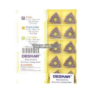 Original Deskar WNMG080404-JMS LF6018 Carbide Insert - Trigon 80° | Steel, Stainless Steel (10 PCS)