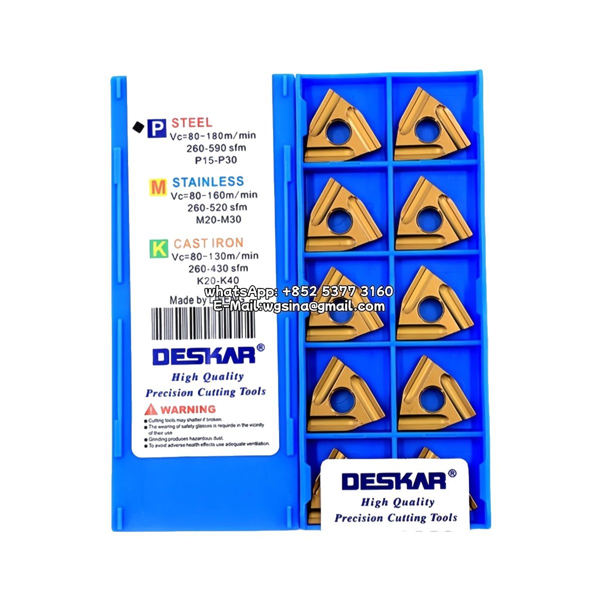 Original Deskar WNMG080404R-S LF9018 Carbide Insert - Trigon 80° | Steel & More (10 PCS)