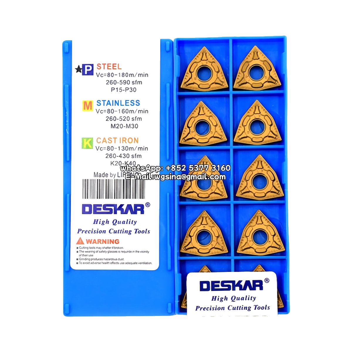 Original Deskar WNMG080412-CM LF9018 Carbide Insert - Trigon 80° | Steel & More (10 PCS)