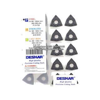 Original Deskar WNMG080412-TM LF9218 Carbide Insert - Trigon 80° | Steel (10 PCS)