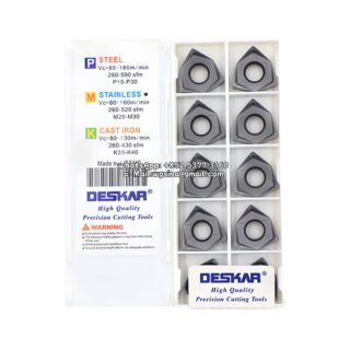 Original Deskar WNMU080608EN-GM LF6018 Carbide Insert - Trigon 80° (10 PCS)