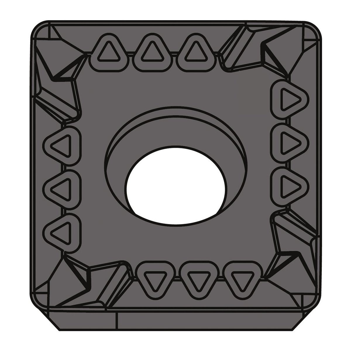 Original Kyocera SDET120412EL-SB CA0835 Carbide Milling Insert - Square