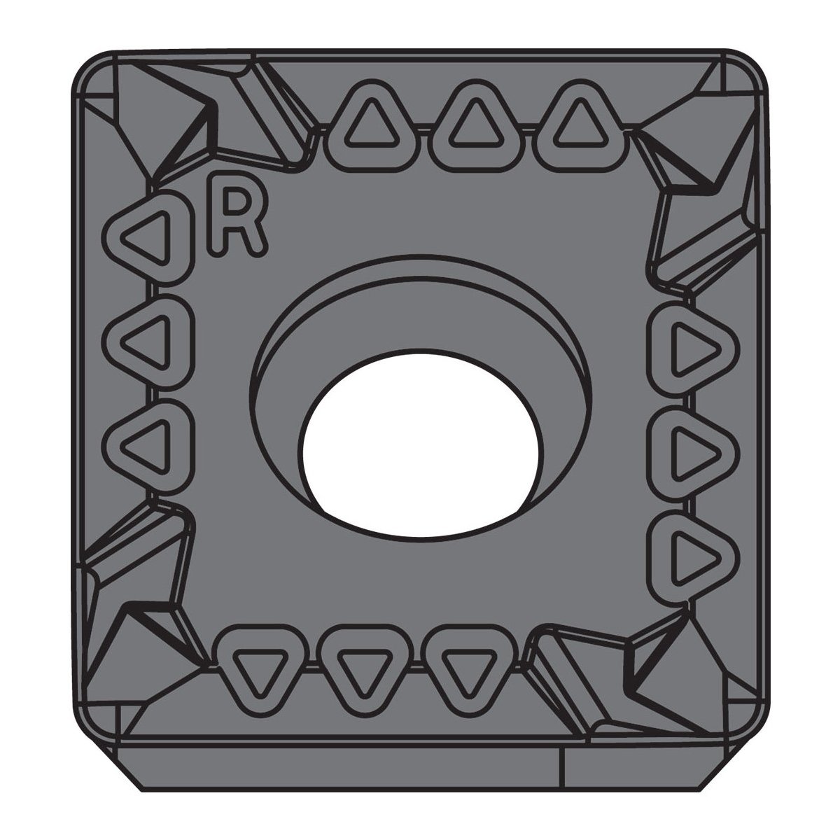 Original Kyocera SDET120408SR-SB CA0835 Carbide Milling Insert - Square