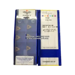 Original Zcc TCMT090208-HM YBC251 Carbide Insert - Triangle | Steel, Cast Iron (10 PCS)