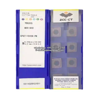 Original Zcc SPGT110408-PM YBG205 Carbide Insert - Square | Steel (10 PCS)