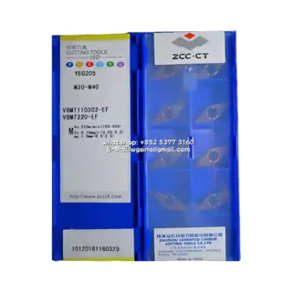 Original Zcc VBMT110302-EF YBG205 Carbide Insert - Diamond 35° | Steel (10 PCS)