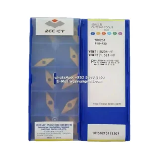 Original Zcc VBMT110204-HF YBC251 Carbide Insert - Diamond 35° (10 PCS)