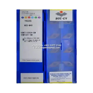 Original Zcc VBMT110304-EM YBG205 Carbide Insert - Diamond 35° | Steel (10 PCS)