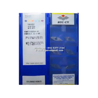 Original Zcc VBMT110204-HF YBG202 Carbide Insert - Diamond 35° | Steel (10 PCS)