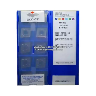 Original Zcc CNMG120408-EM YBG202 Carbide Insert - Diamond 80° | Steel (10 PCS)