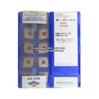 Original Zcc CNMG120412 YBC251 Carbide Insert - Diamond 80° (10 PCS)