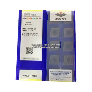 Original Zcc CNMG120404-EM YBG205 Carbide Insert - Diamond 80° | Steel (10 PCS)