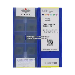 Original Zcc CNMG120404-PM YBC252 Carbide Insert - Diamond 80° (10 PCS)