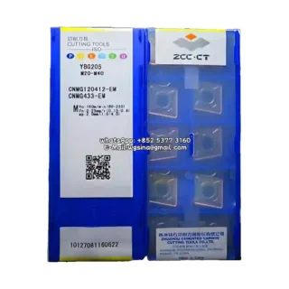 Original Zcc CNMG120412-EM YBG205 Carbide Insert - Diamond 80° | Steel (10 PCS)
