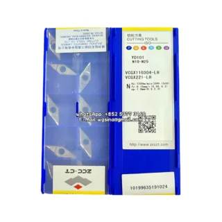 Original Zcc VCGX110304-LH YD101 Carbide Insert - Diamond 35° (10 PCS)