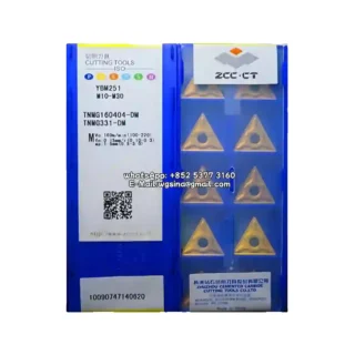 Original Zcc TNMG160404-DM YBM251 Carbide Insert - Triangle | Stainless Steel (10 PCS)