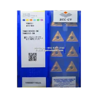 Original Zcc TNMG160408-DM YBM251 Carbide Insert - Triangle | Stainless Steel (10 PCS)