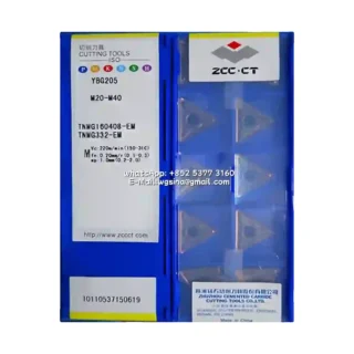 Original Zcc TNMG160408-EM YBG205 Carbide Insert - Triangle | Steel (10 PCS)
