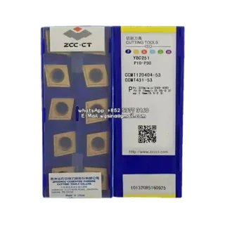 Original Zcc CCMT120404-53 YBC251 Carbide Insert - Diamond 80° (10 PCS)