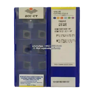 Original Zcc CCMT09T304-HF YBG202 Carbide Insert - Diamond 80° | Steel (10 PCS)
