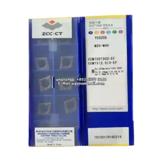 Original Zcc CCMT09T302-EF YBG205 Carbide Insert - Diamond 80° | Steel (10 PCS)
