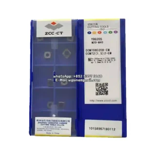 Original Zcc CCMT060208-EM YBG205 Carbide Insert - Diamond 80° | Steel (10 PCS)