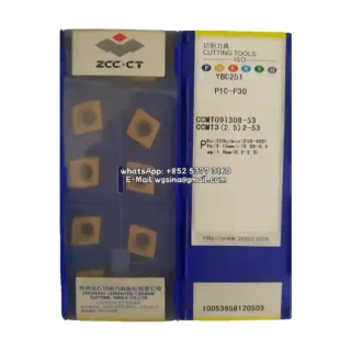 Original Zcc CCMT09T308-53 YBC251 Carbide Insert - Diamond 80° (10 PCS)