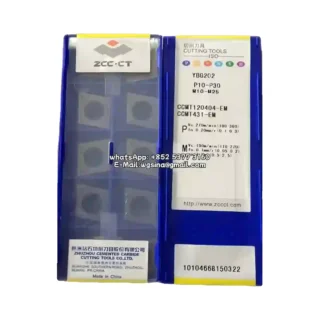 Original Zcc CCMT120404-EM YBG202 Carbide Insert - Diamond 80° | Steel (10 PCS)