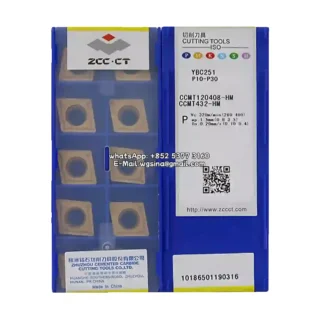 Original Zcc CCMT120408-HM YBC251 Carbide Insert - Diamond 80° (10 PCS)