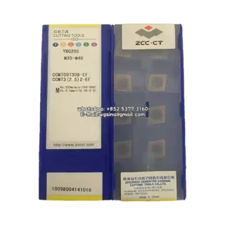 Original Zcc CCMT09T308-EF YBG205 Carbide Insert - Diamond 80° | Steel (10 PCS)