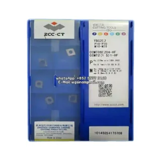 Original Zcc CCMT060204-HF YBG202 Carbide Insert - Diamond 80° | Steel (10 PCS)