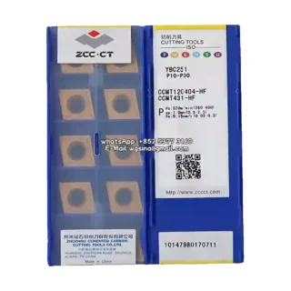 Original Zcc CCMT120404-HF YBC251 Carbide Insert - Diamond 80° (10 PCS)