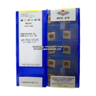 Original Zcc CCMT09T304-53 YBC251 Carbide Insert - Diamond 80° (10 PCS)