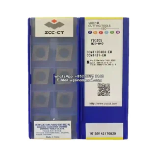 Original Zcc CCMT120404-EM YBG205 Carbide Insert - Diamond 80° | Steel (10 PCS)