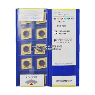 Original Zcc CCMT120408-HR YBC251 Carbide Insert - Diamond 80° (10 PCS)
