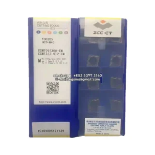 Original Zcc CCMT09T308-EM YBG205 Carbide Insert - Diamond 80° | Steel (10 PCS)