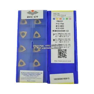 Original Zcc WCMX050308R-53 YBG201 Carbide Insert - Trigon 80° (10 PCS)