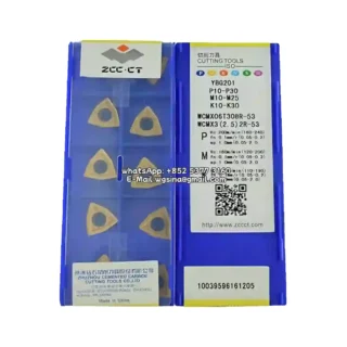 Original Zcc WCMX06T308R-53 YBG201 Carbide Insert - Trigon 80° (10 PCS)