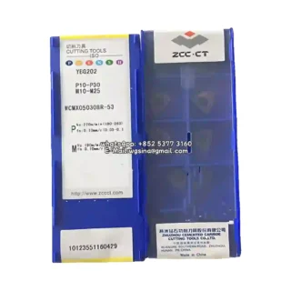Original Zcc WCMX050308R-53 YBG202 Carbide Insert - Trigon 80° | Steel (10 PCS)