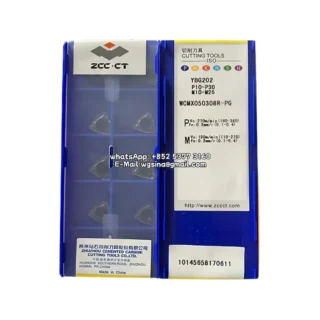 Original Zcc WCMX050308R-PG YBG202 Carbide Insert - Trigon 80° | Steel (10 PCS)