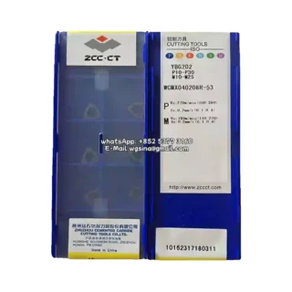 Original Zcc WCMX040208R-53 YBG202 Carbide Insert - Trigon 80° | Steel (10 PCS)