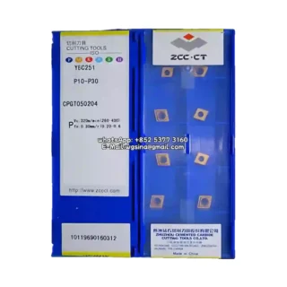 Original Zcc CPGT050204 YBC251 Carbide Insert - Diamond 80° (10 PCS)
