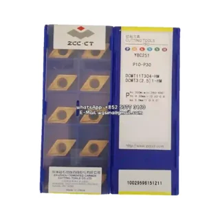Original Zcc DCMT11T304-HM YBC251 Carbide Insert - Diamond 55° (10 PCS)