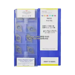 Original Zcc DCMT11T308-HM YBC252 Carbide Insert - Diamond 55° (10 PCS)