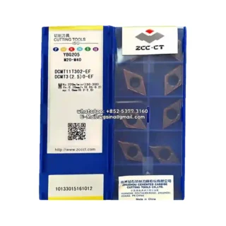 Original Zcc DCMT11T304-EM YBG202 Carbide Insert - Diamond 55° | Steel (10 PCS)