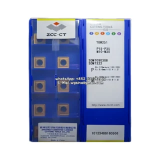 Original Zcc SDMT090308 YBM251 Carbide Insert - Square | Stainless Steel (10 PCS)
