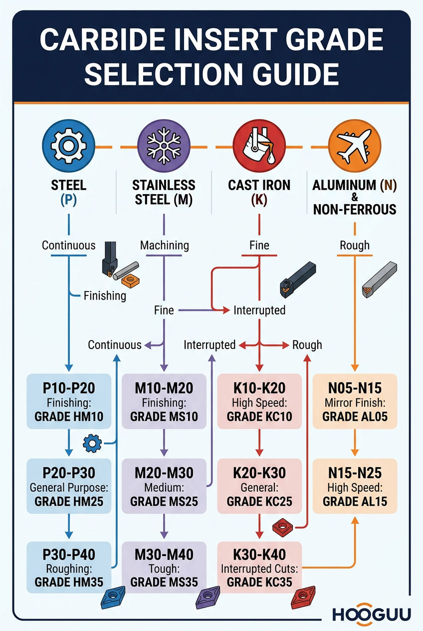 Carbide Insert Grade Selection Guide